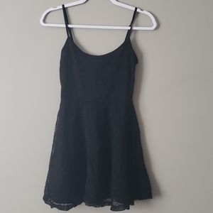 Black lacy mini dress